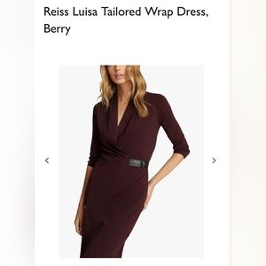 Reiss Luisa tailored wrap dress (Berry)